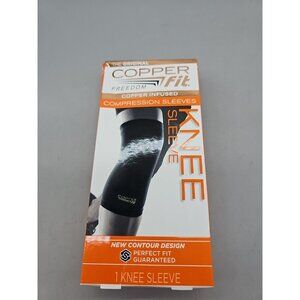 Copper Fit Freedom Black Compression Knee Sleeve Medium